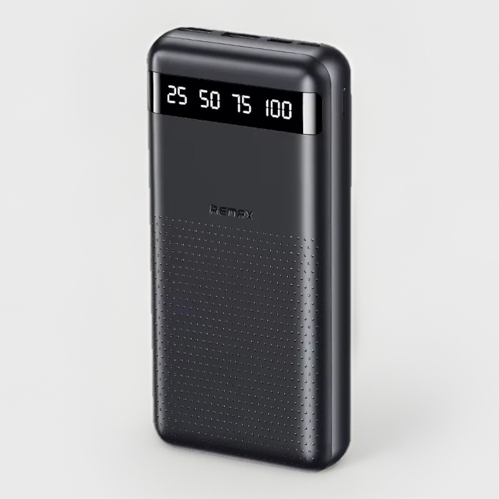 20000mAh Power Bank Portable Charger Remax RPP-11 Fast Charging LED Black